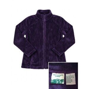 Mountain Lake Womens Purple Full Zip Plush Fleece Jacket Warm Soft Coat Size S